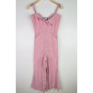 Etiquette Pinstripe Jumpsuit‎ Size Medium Heartshape Neckline